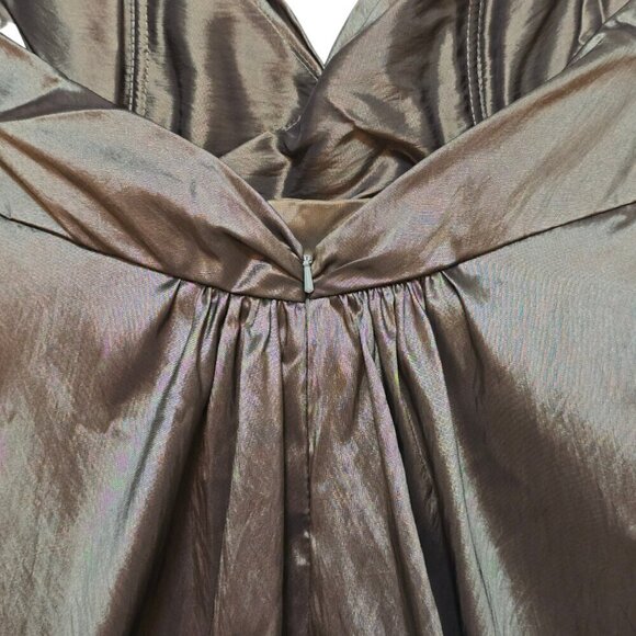 JLM NWT Couture Silver Sweetheart Halter Neck Bubble Hem Formal Dress Sz 12 - Picture 8 of 12